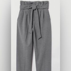 H&M Paperbag Pant Grey Size 4 EUC